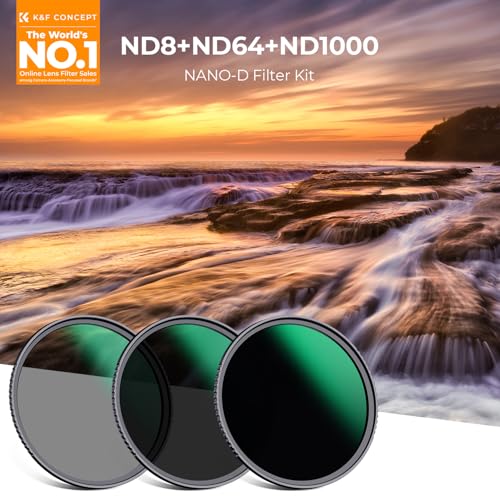 K&F CONCEPT 67mm ND8 ND64 ND1000 ND Lens Filters Kit