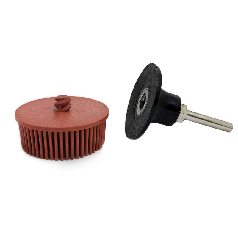 [Australia - AusPower] - Tools 2 Inch Bristle Disc Roloc Bristle Disc Grade - 220# Grit Abrasive Coating Removal Disc for Metal with 6mm Shank Attachment 1set Bristle Discs 2" 220# RED 1 PC 