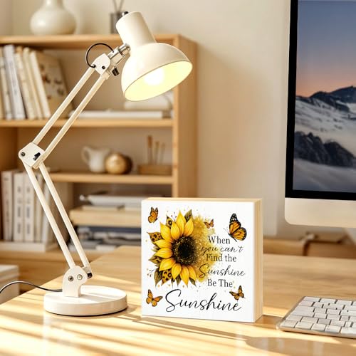 When You Can't Find The Sunshine Be The Sunshine Wood Box Sign white037