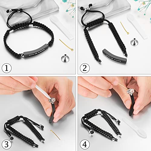 abooxiu Urn Bracelet for Ashes Cremation Bracelet for Ashes Stainless Steel Ash Bracelet for Men Women Memorial Ashes Holder Cremation Bangles for Human Ashes With Me Always