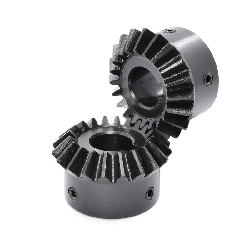 [Australia - AusPower] - 2 Pcs 2M 20 Teeth 8-18mm Shaft Hole Tapered Bevel Gear 1: 1#45 Steel 2 Module 90 Degree Steering Gear with M5 Fixing Hole(12mm) 12mm 