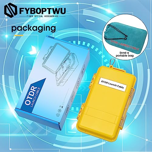 fyboptwu 500m SC/APC to SC/UPC OTDR launch cable box for network and cable testing
