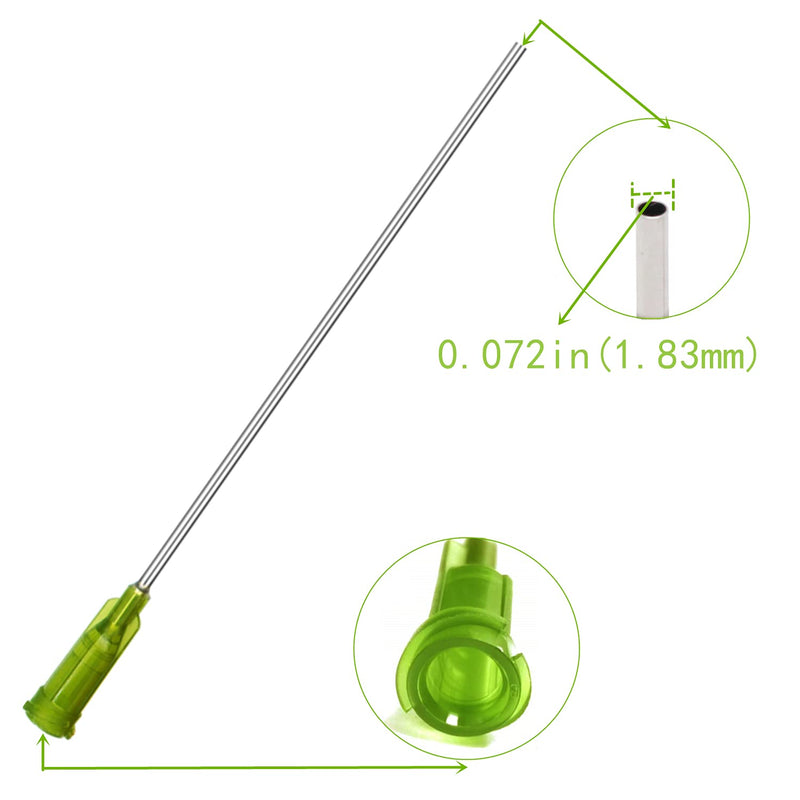 [Australia - AusPower] - 30ml Syringe with Long Tip-14Ga x 7- Blunt Tip and Luer Lock, Great for Measuring and Refilling 