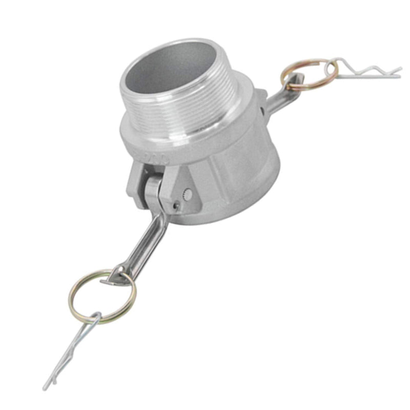 [Australia - AusPower] - 2 PCS Type B Aluminum Global Type B Cam and Groove Hose Fitting,2" Plug x2" NPT Male with 2 PCS 2" Camlock Gasket Fitting (2) 2 