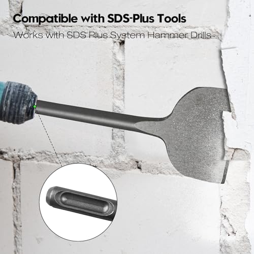 Konvixon 2-piece SDS Plus concrete chisel set with flat and 20° bent tile removal bits