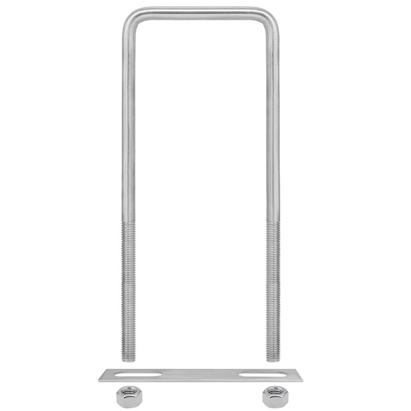 [Australia - AusPower] - 2 Sets 304 Stainless Steel Square U-Bolts 2.76"(70mm) Inner Width, 7.09"(180mm) Length Stainless M8 with Nuts, Frame Plate, Accessories for Automobiles Trailer, Boat Trailer Industrial Parts 70×180mm (W*L) 