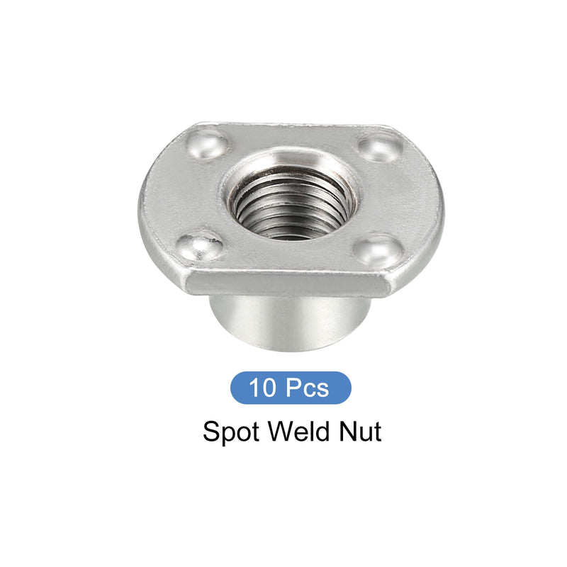 [Australia - AusPower] - Spot Weld Nuts (7/16-20) 10Pcs, Carbon Steel Double Tab Fastener Nut - for Building Industrial 