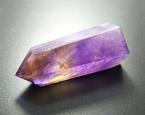 Amethyst Healing Crystal Wand Pointed & Faceted Prism Bar for Reiki Chakra Meditation Therapy Deco, Small gemstomes are Gifts (Colors May Vary Due Natural Properties) Amethyst