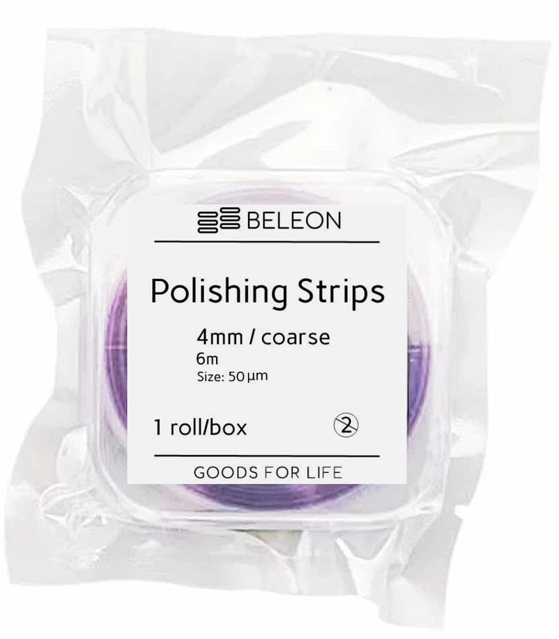 [Australia - AusPower] - BELEON Dental Polishing Strips - Coarse 1 Roll 4mm x 6M - Tooth Polisher Dental File for Teeth Sanding Grinding Deep Teeth Cleaning Tool Tooth Polish Abrasive Strip Oral Care Cleaning Tool 