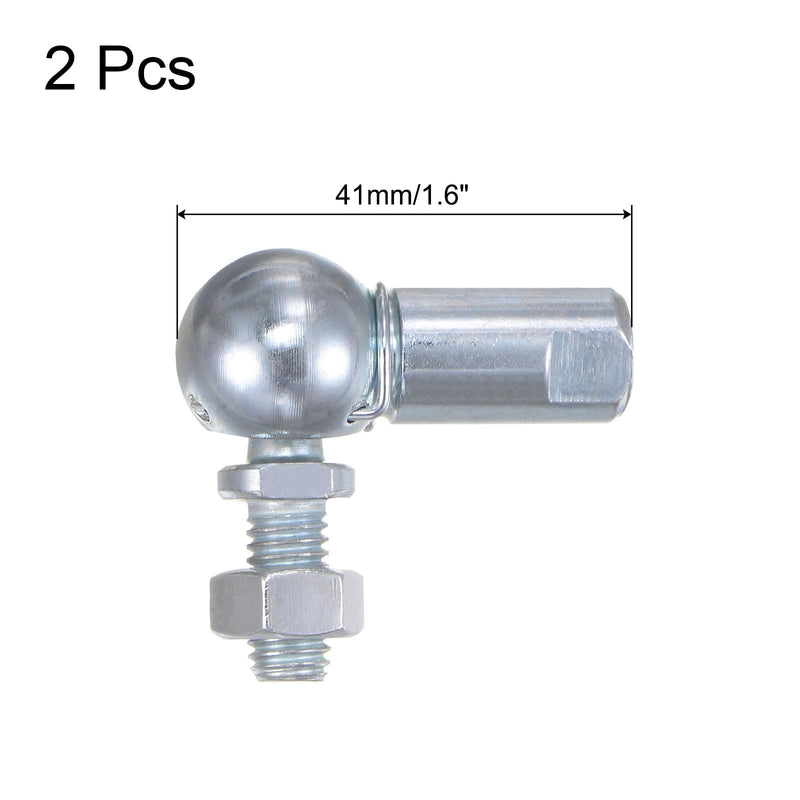 [Australia - AusPower] - uxcell 2pcs CS13 M8 Angle Ball Joint, M8x1.25 Right Hand Thread, A3-Steel Self-lubricating Ball Socket End Fitting 5 