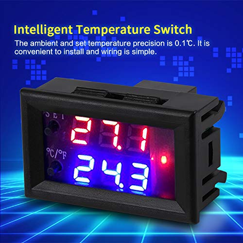 [Australia - AusPower] - Temperature Controller, 12V Digital Display Microcomputer Thermostat Temperature Controller Switch Household Thermostats Fan Controller with Sensor 