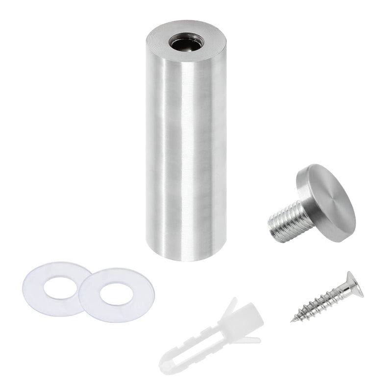 [Australia - AusPower] - Luomorgo 12 Pcs 3/4" x 3.15" Stainless Steel Standoff Screws, Wall Sign Standoff Mounting Hardware Advertising Glass Standoff Nail for Hanging Acrylic Picture Frame, Silver Silver, 12 Pcs 3/4" x 3.15" / 19 x 80mm 