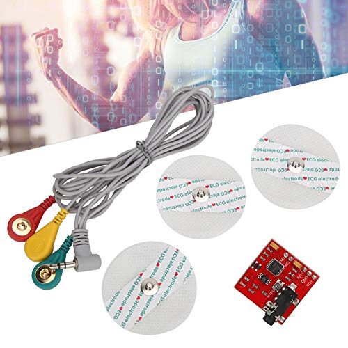 EMG Muscle Sensor, Electromyographic Sensor, Muscle Signal Sensor System with EMG Connection Cable + Test Suction Pad, for Measuring and Observing Muscle Activity