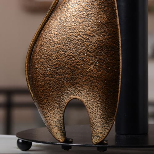 HAUCOZE Cat Paper Towel Holder Countertop Metal Paper Roll Stand 13.4 Inch