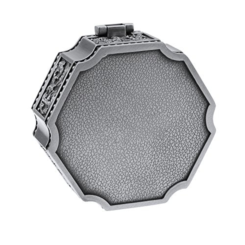 MioCloth Classic Vintage Antique Zine Tin Heart Jewelry Box Treasure Storage Organizer Chest Small Hexagon