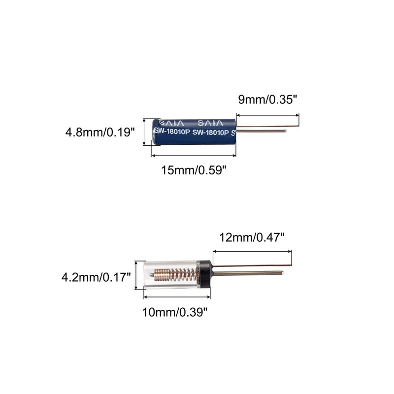 Quartzman SW-18030 SW-18010P Vibration Switch 5mA Spring Clear Blue Set of 10 | Electronic sensor switch