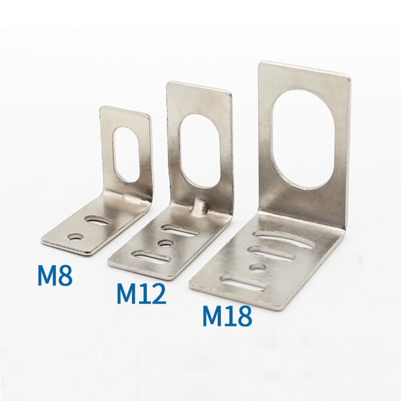 [Australia - AusPower] - 4PCS NJK-5002C Hall Effect Sensor M12 NPN NO + 10PCS M12 L Bracket 