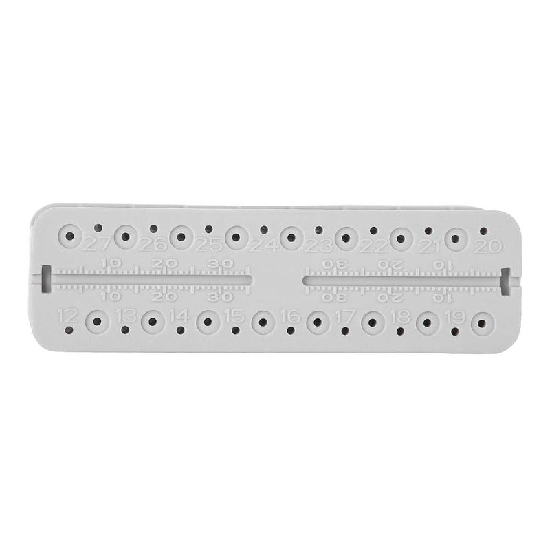 [Australia - AusPower] - Dental Endo Block Files Measuring Tools Endodontic Ruler Test Board, Professional Dental Measuring Instruments, Used in Measurement(grey) 