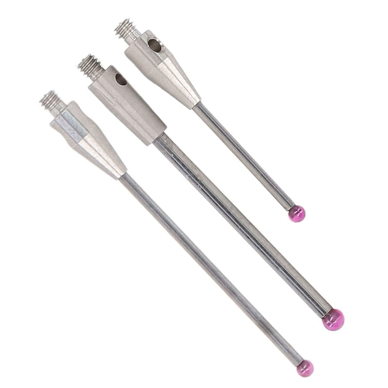 [Australia - AusPower] - CMM Touch Probe Stylus - Tungsten Carbide Stem, 3mm Ruby Ball Tips, M2 Thread CMM Touch Probe Stylus with Red Wear, High Rigidity Tungsten Carbide Rod for Machine Tool Applications 0034 