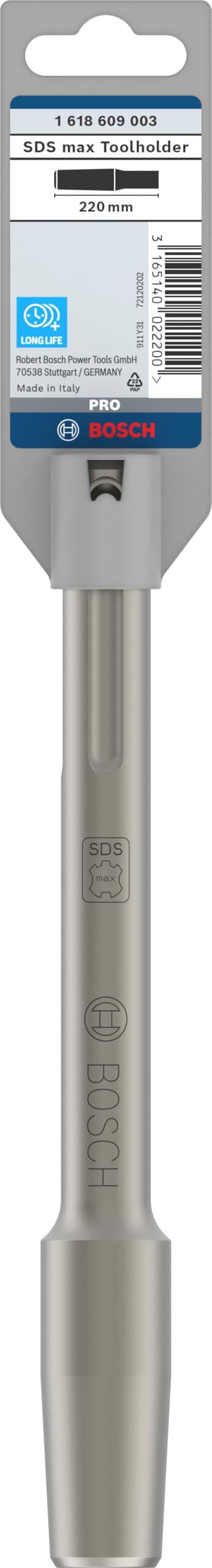 [Australia - AusPower] - Bosch 1618609003 SDSmax Toolholder 220mm, Grey 