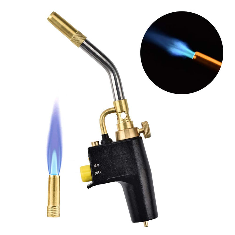 SEAAN Propane Torch Head with 3 Nozzles, Trigger Start Mapp/Map Propane Gas Torch W/Push Button Igniter, Welding Torch Head for MAPP, MAP/PRO Fuel Cylinder