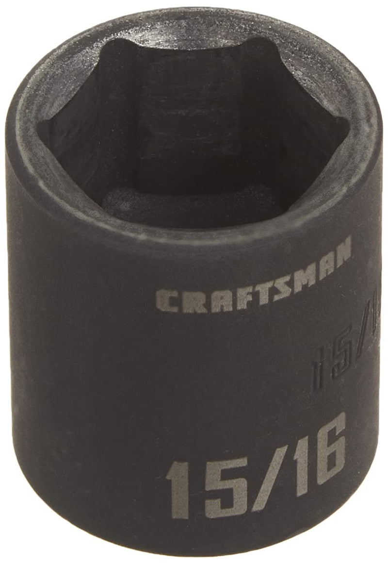 [Australia - AusPower] - CRAFTSMAN Shallow Impact Socket, SAE, 1/2 Inch Drive, 15/16 Inch, 6 Point (CMMT15857) 15/16" 