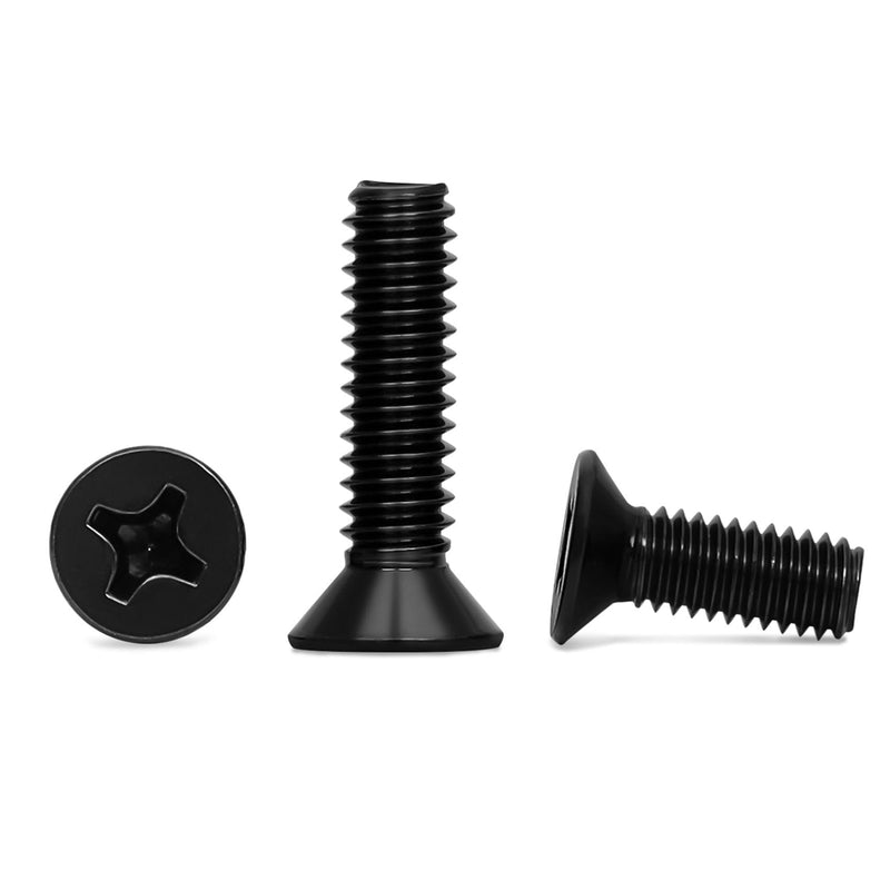 #10-24 x 3/4" Black Countersunk Flat Head Machine Screw Bolts, Full Thread, 304 Stainless Steel, Black Finish, 50 PCS #10-24 x 3/4"