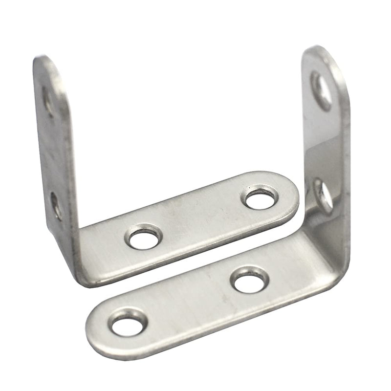 [Australia - AusPower] - DGOL 12 pcs 2 x 2 x 0.62 inch Stainless Steel Corner Bracket, L Shaped Joint Right Angle Braces with 48 pcs Screws 