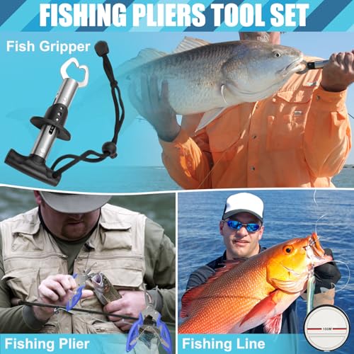 Fishing Easter Basket Stuffers for Men Teen Boys, Premade Easter Basket Gifts for Adutl Teens Husband Son with Fishing Tool Set Tumblers and Socks