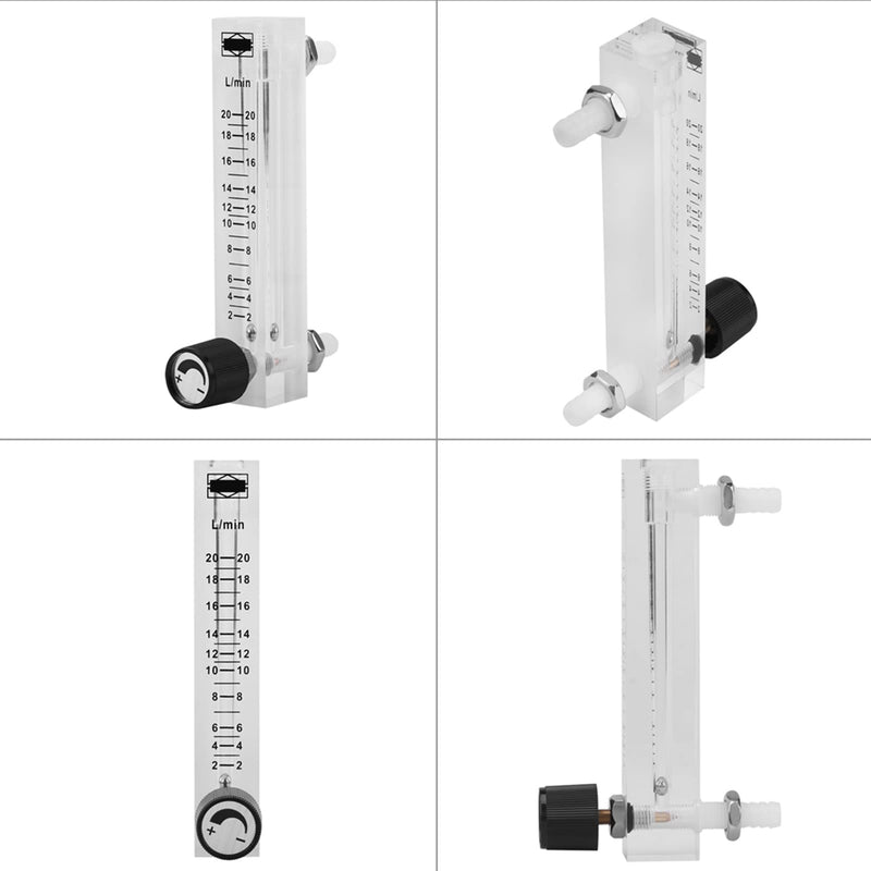 LZQ 7 Flow Meter, Gas Flow Meter, 2-20LPM, Flow Meter, Gas Regulator with Control Valve for Oxygen/Air Gas