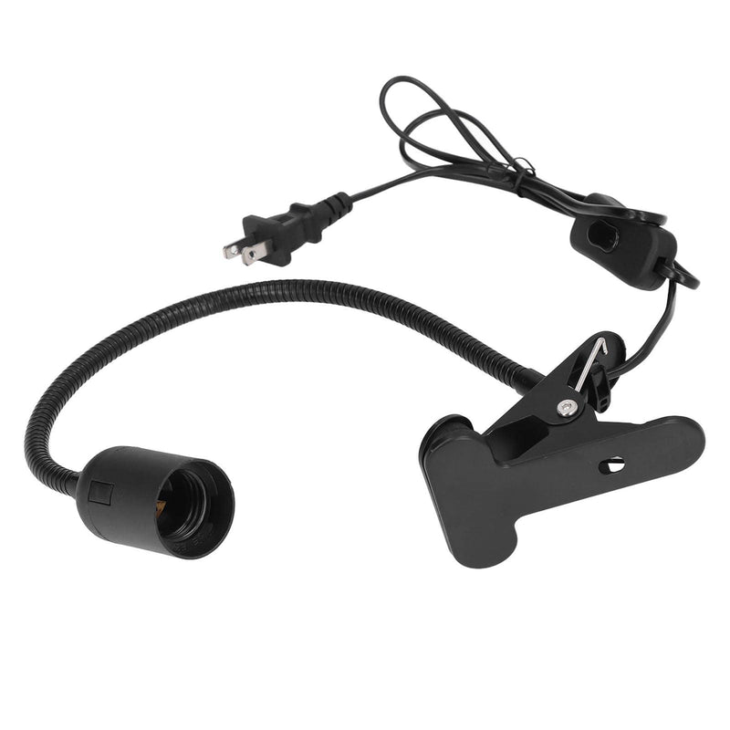 [Australia - AusPower] - Walfront E27 E26 Clip Desk Lamp Holder 360 ° Flexible Gooseneck Clip Clamp Light Bulb Holder Reading Light Stand Clamp Lamp Fixture (US Plug) US Plug 