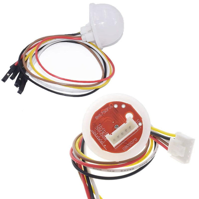 Hailege BH1750 BH1750FVI Digital Light Intensity Sensor Module Light Illumination Sensor Light Intensity Ball for Arduino DC 5V Pack of 2