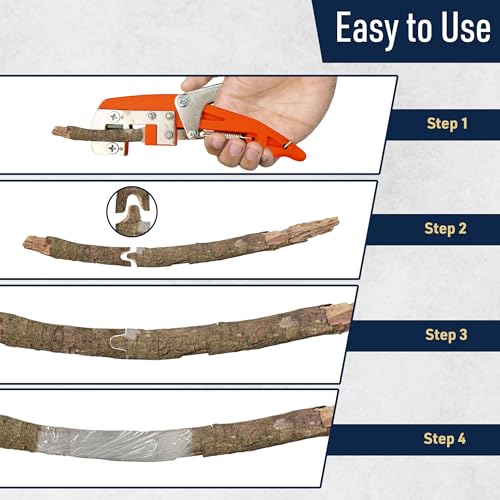 Kings County Tools fruit tree grafting scissors with V-graft, omega, and T-graft blades and instructional booklet