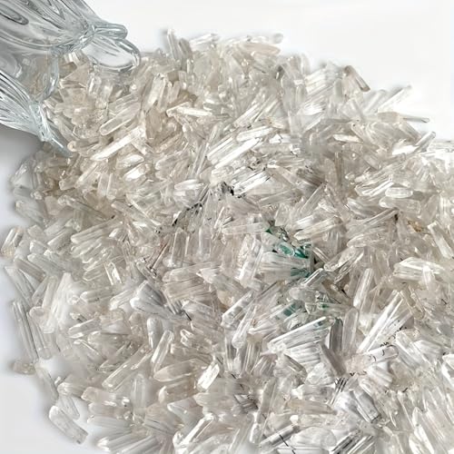 1LB Bulk Raw Quartz Crystal Points Natural Clear Quartz Healing Stones Small Crystal Decor Teeny Tiny Points for Home Office Clear Quartz Small