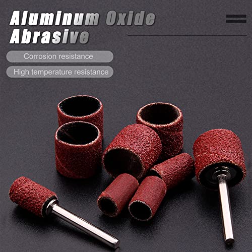 551pcs Sanding Drum for Rotary Tool, Sanding Bands Sleeves Kit for Drum Sander with Drum Mandrels and Self-Tightening Drill Chuck