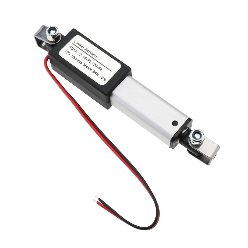 [Australia - AusPower] - NORJIN Mini Electric Linear Actuator 12V 2 inch Stroke, Speed 0.6inch/s, 60N/14lb, Waterproof Linear Motion Actuator for Cabinet, Window Opener, Robot Projects Small 