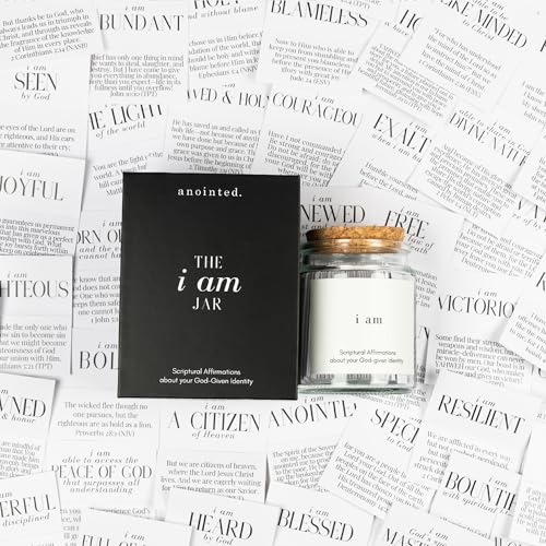 anointed. i am Jar for Women | 55+ Scripture Affirmation Cards, Faith Gift