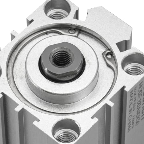 Heschen Pneumatic Compact Aluminum Air Cylinder SDA 40-50 Bore: 40mm Stroke 50mm 1/8 PT Port Size Double Acting (50mm Stroke) 50mm Stroke