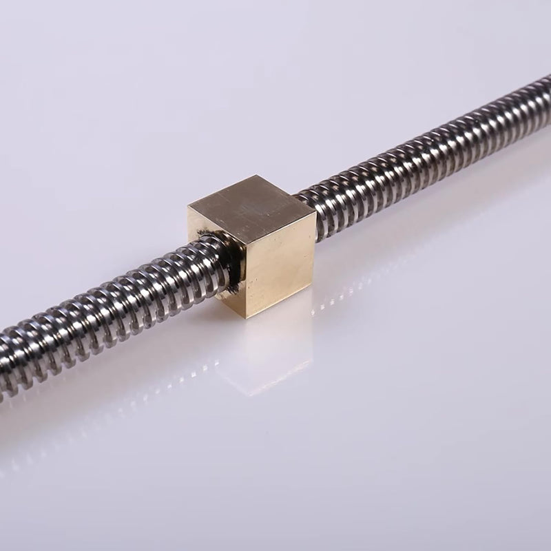 [Australia - AusPower] - T12 Lead Screw 400mm / 15.75 inch Length + Brass Nut, T12 12mm Diameter T12 x 8 Tr12 x 8 Acme Thread Screw Pitch 2mm Lead 8mm 4 Starts, 1 Pcs, Used in 3D Printer Z Axis CNC (Kwweeoo) 