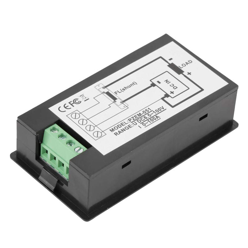 [Australia - AusPower] - PEACEFAIR PZEM-051 DC 6.5-100V Digital Electric Power Energy Voltage Current Meter (100A shunt) 