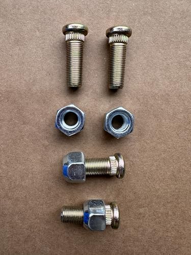 QINGE RACING front wheel bolt lug studs and lug nuts for Club Car DS and Precedent golf carts