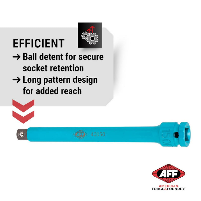 [Australia - AusPower] - AFF Torque Limiting Extension, 1/2" Drive, 150 ft/lbs, Turquoise, 40150 Single 150 ft-lbs 