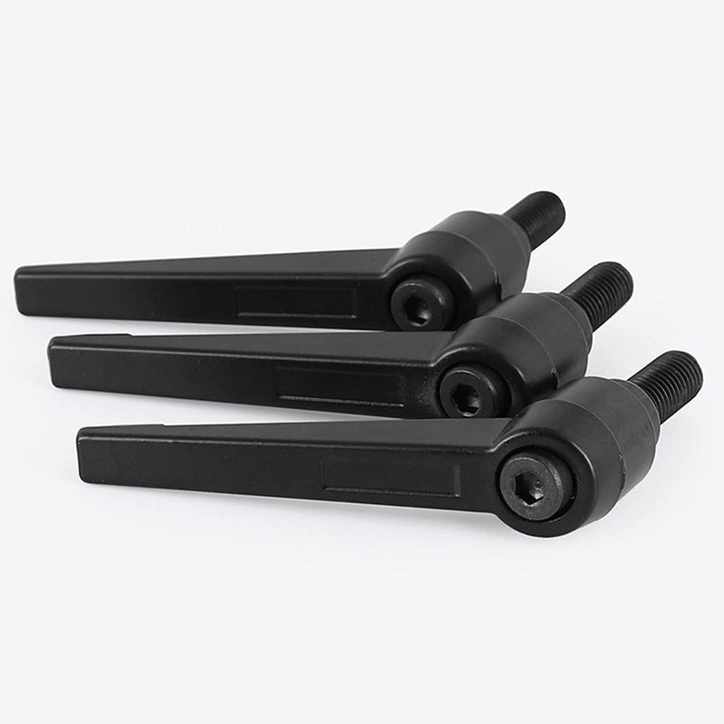 Set of 4 Clamping Lever Handles, M4 Stainless Steel Male Thread, Adjustable Handle, Machine Handles, Clamping Lever External Thread (32 mm) 32mm