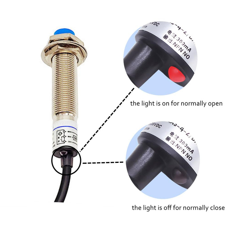 [Australia - AusPower] - M12 Inductive Proximity Sensor LJ12A3-4-Z/BY Normally Open Detection Approach Switch PNP NO 3 Wire DC 6V-36V with L Type Bracket (2 Pack, PNP NO+L type) 