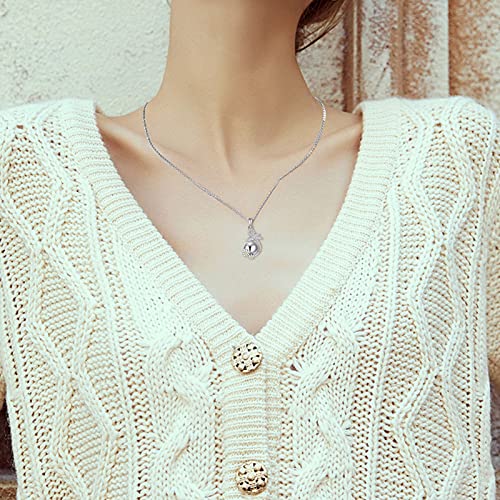 POPLYKE Urn Necklaces for Ashes Sterling Silver Filigree Cremation Urn Necklaces Memorial Keepsake Jewellery with Filling Tool Daisy