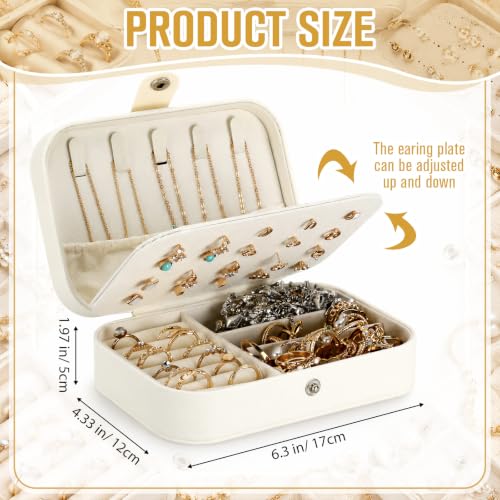 Nosiny 4 Pcs Travel Jewelry Case Small Portable Jewelry Box for Women