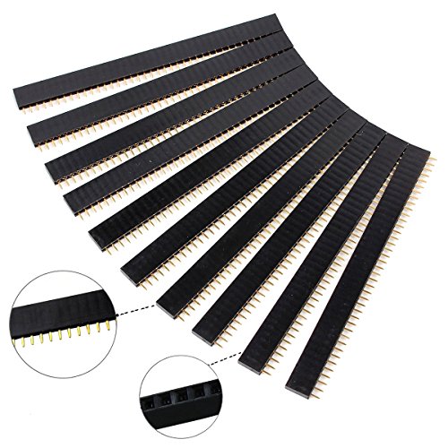 30 Pieces 2.54mm 40 Pin Header Male and Female Pin Header PCB Soldering Female Header Solder Pins Breadboard for Arduino Prototype Shield