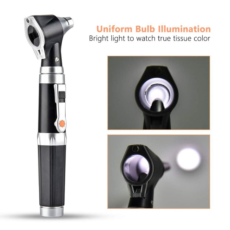 [Australia - AusPower] - 3X Otoscope with LED, Portable Handheld Ear Check Magnifier with 8 caps and 1 Storage case for Doctor Nurse Adult Kid Dog Cat Pet 