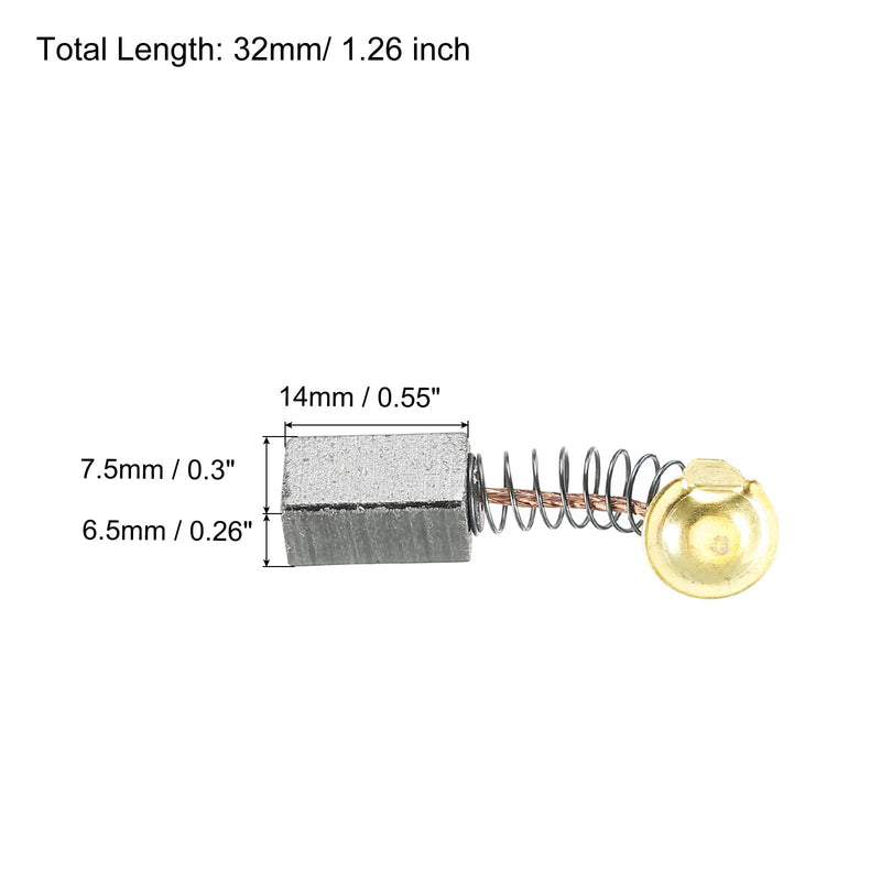 PATIKIL Pack of 4 Carbon Brushes 14 x 7.5 x 6.5 mm for Electric Motor Power Tool Angle Grinder Table Saw Replacement Repair | For Electric Motor Power Tool Angle Grinder Table Saw Replacement Repair