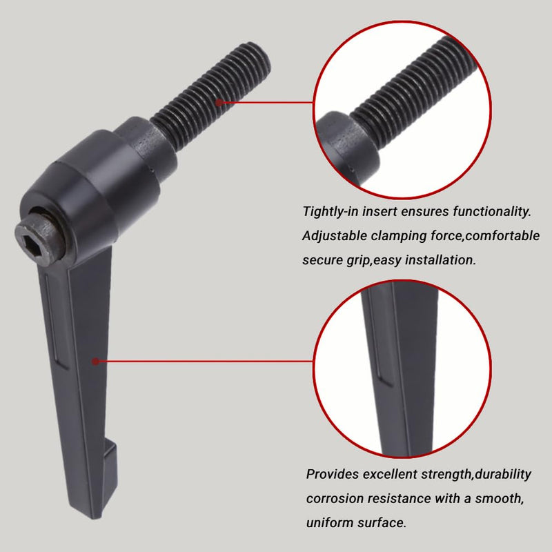 [Australia - AusPower] - Clamping Lever 1 Piece M10 Male Thread 25-50 mm Adjustable Handle Clamping Lever Hex Socket Drive for Mechanical Engineering, Tool Making (M10 x 50) 